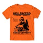 HELLDIVERS – poster style Orange Men's T-shirt