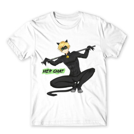 Her Chat – Miraculous Ladybug White Men's T-shirt for Anime, Miraculous Ladybug