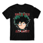 Hero With All Might Black Men's Tee for Anime, My Hero Academia