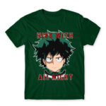 Hero With All Might Bottle Green Men's Tee for Anime, My Hero Academia