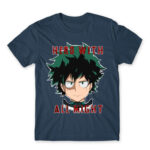 Hero With All Might Denim Men's T-shirt for Anime, My Hero Academia