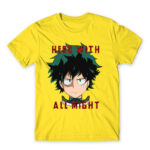 Hero With All Might Lemon Men's Tee for Anime, My Hero Academia