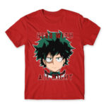 Hero With All Might Red Men's Tee for Anime, My Hero Academia