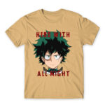 Hero With All Might Sand Men's Tee for Anime, My Hero Academia