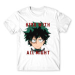 Hero With All Might White Men's Tee for Anime, My Hero Academia