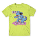 He’s My King! Apple Green Men's Tee for Anime, Pokemon