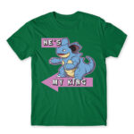 He’s My King! Kelly Green Men's Tee for Anime, Pokemon