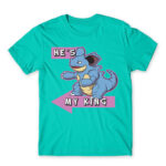 He’s My King! Turquoise Men's Tee for Anime, Pokemon