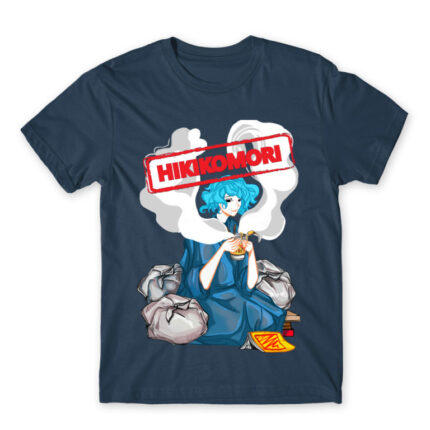 Hikikomori Alert! Denim Men's T-shirt for Anime, Original Character