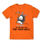 Hippity Hoppity your soul is my property Orange Men's Tee for Cute Badass, Funny