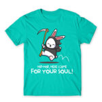 Hippity Hoppity your soul is my property Turquoise Men's T-shirt for Cute Badass, Funny