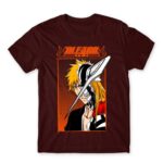 Hollow Ichigo Horn Mask Burgundy Men's Tee for Anime, Bleach