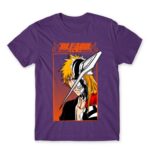 Hollow Ichigo Horn Mask Dark Purple Men's T-shirt for Anime, Bleach