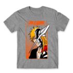 Hollow Ichigo Horn Mask Grey Melange Men's Tee for Anime, Bleach