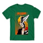 Hollow Ichigo Horn Mask Kelly Green Men's T-shirt for Anime, Bleach