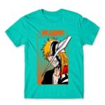 Hollow Ichigo Horn Mask Turquoise Men's T-shirt for Anime, Bleach