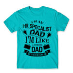HR specialist Dad Atoll Blue Men's Tee for Human Resources, Work