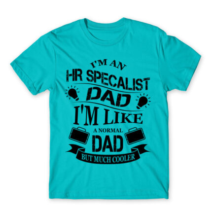 HR specialist Dad Atoll Blue Men's Tee for Human Resources, Work