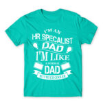 HR specialist Dad Turquoise Men's Tee for Human Resources, Work