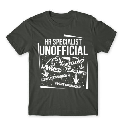 HR the unofficial lawyer… Dark Grey Men's T-shirt for Human Resources, Work