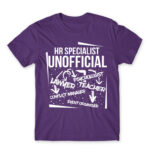 HR the unofficial lawyer… Dark Purple Men's T-shirt for Human Resources, Work