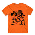 HR the unofficial lawyer… Orange Men's T-shirt for Human Resources, Work