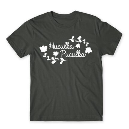 Huculka Puculka – Floral Dark Grey Men's Tee for Funny, Meme