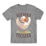 Huculka Puculka – Goose Grey Melange Men's Tee for Funny, Meme
