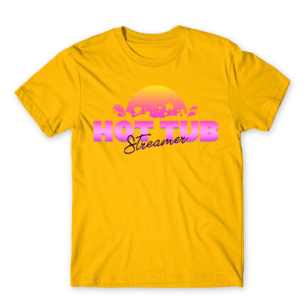 Hut Tub Streamer Gold Men's T-shirt for Streamer, Work