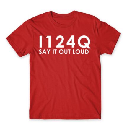 I 1 2 4 Q Red Men's T-shirt for Badass, Funny
