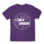 I am a kindergartener! Dark Purple Men's Tee for Kindergartner, Work