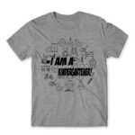 I am a kindergartener! Grey Melange Men's Tee for Kindergartner, Work