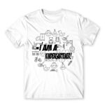 I am a kindergartener! White Men's T-shirt for Kindergartner, Work