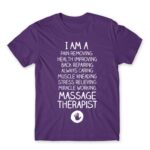 I am a massage therapist Dark Purple Men's T-shirt for Massage Therapist, Work