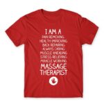 I am a massage therapist Red Men's T-shirt for Massage Therapist, Work