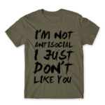 I am not antisocial Zinc Men's T-shirt for Antisocial, Funny