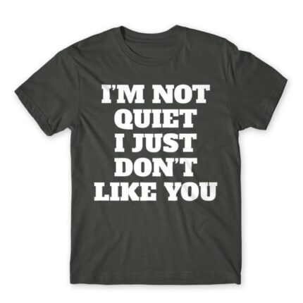 I am not quiet Dark Grey Men's T-shirt for Antisocial, Funny