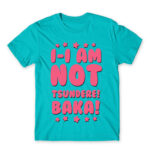 I AM NOT TSUNDERE Atoll Blue Men's Tee for Anime, Dere