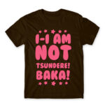 I AM NOT TSUNDERE Chocolate Men's Tee for Anime, Dere