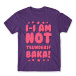 I AM NOT TSUNDERE Dark Purple Men's T-shirt for Anime, Dere