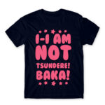 I AM NOT TSUNDERE Navy Men's T-shirt for Anime, Dere