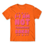 I AM NOT TSUNDERE Orange Men's T-shirt for Anime, Dere