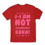 I AM NOT TSUNDERE Red Men's Tee for Anime, Dere