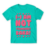 I AM NOT TSUNDERE Turquoise Men's T-shirt for Anime, Dere