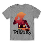 I am the king of Pirates Grey Melange Men's Tee for Anime, One Piece