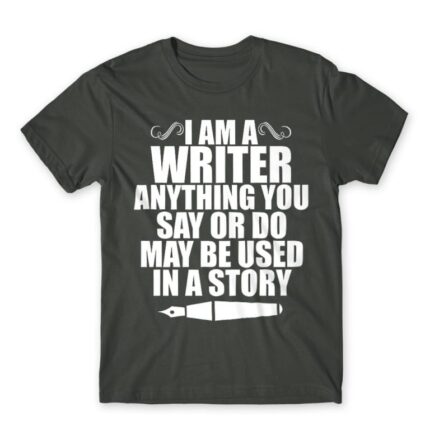 I am writer Dark Grey Men's T-shirt for Work, Writer