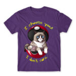 I Choose You – I don’t Care Dark Purple Men's Tee for Anime, Pokemon