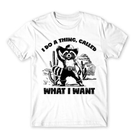 I do a thing – Raccoon White Men's T-shirt for Badass, Funny