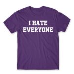 I hate everyone Dark Purple Men's T-shirt for Antisocial, Funny