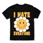 I hate everyone – Groovy Black Men's T-shirt for Antisocial, Funny